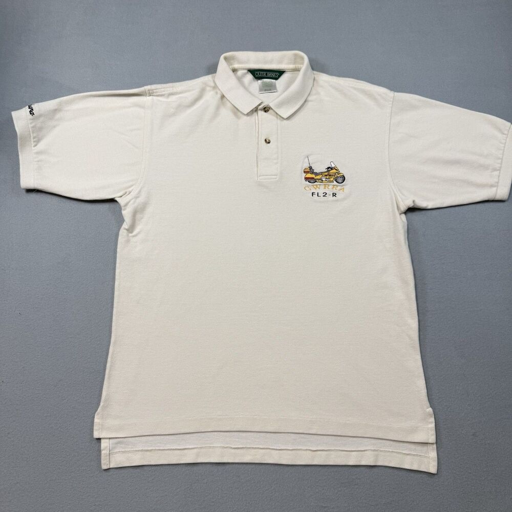 Vintage Outer Banks GWRRA Gold Wing Motorcycle Embroidered Polo Shirt Medium